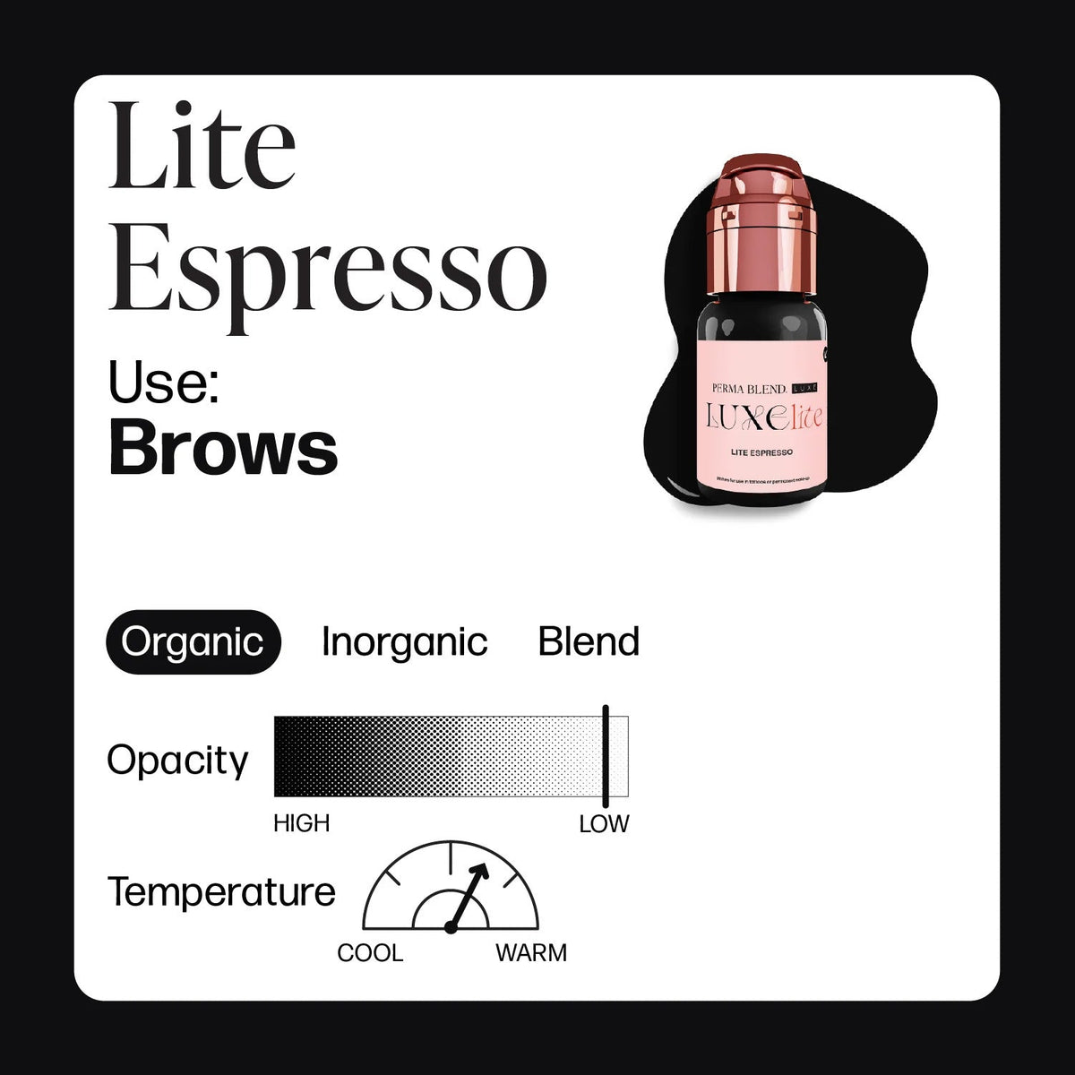 Perma Blend Luxe Lite PMU Ink - Lite Espresso 15ml - The Perma