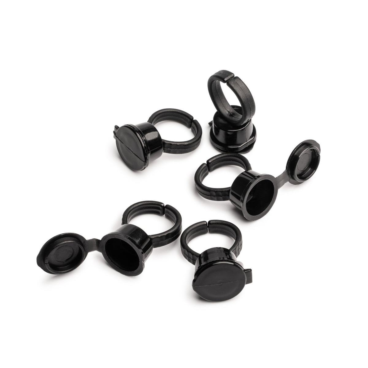 The Perma - Ring Cup Container 50pcs - Black - The Perma