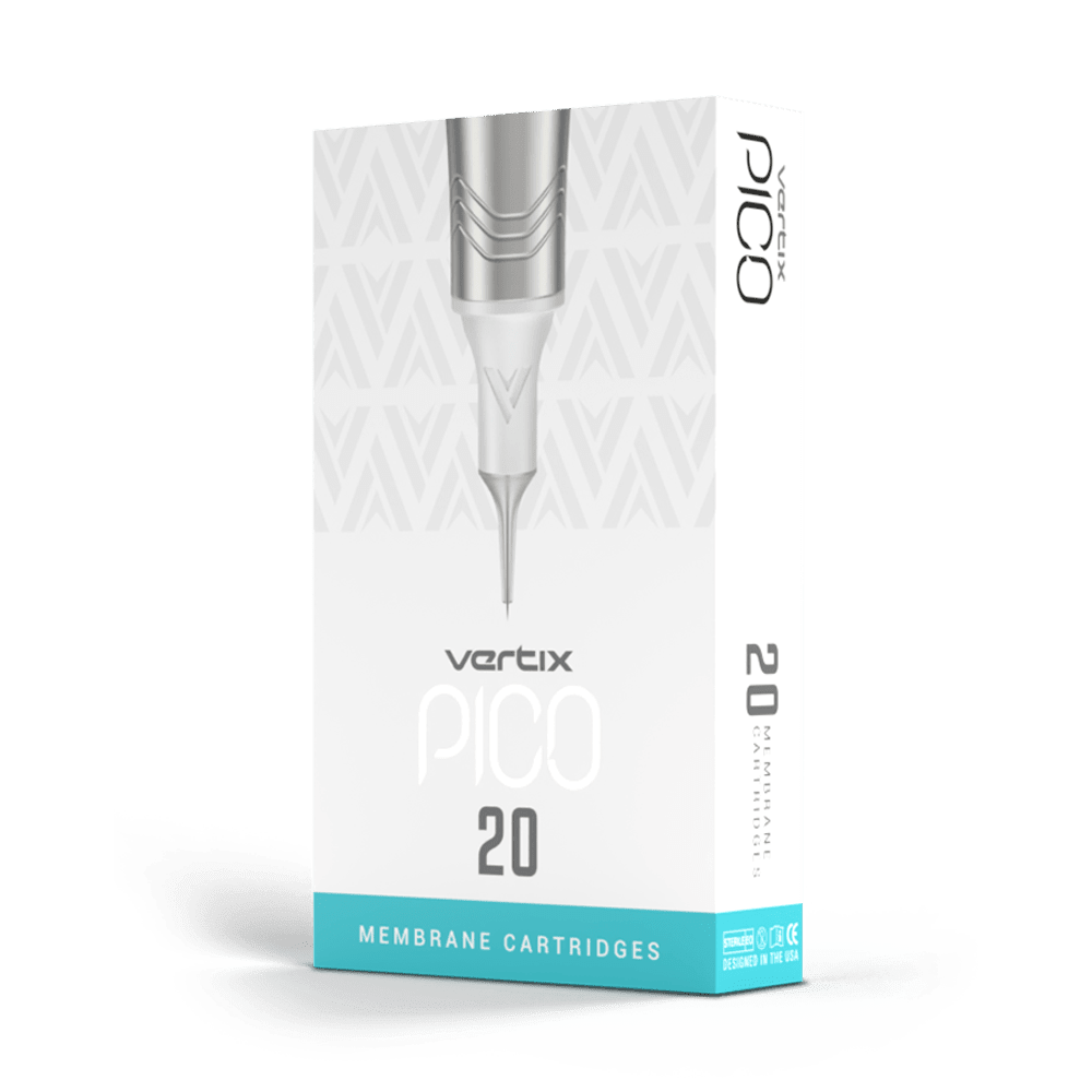 Vertix Pico 9 Round Liner Sloped cartridge needle tip detail