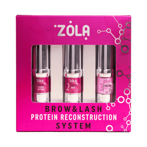 ZOLA Brow & Lash Lamination Set Protein Reconstruction, Pink - The Perma
